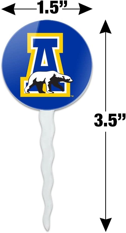 University of Alaska, Fairbanks Primary Logo Cupcake Picks Toppers Decoration Set of 6