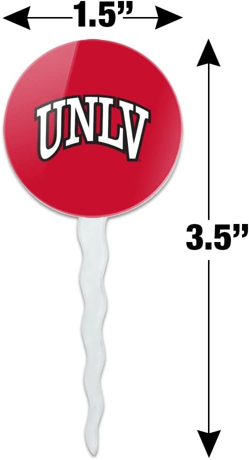 University of Nevada, Las Vegas Primary Logo Cupcake Picks Toppers Decoration Set of 6