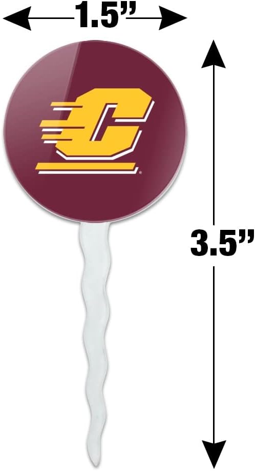 Central Michigan University Logo Cupcake Picks Toppers Decoration Set of 6
