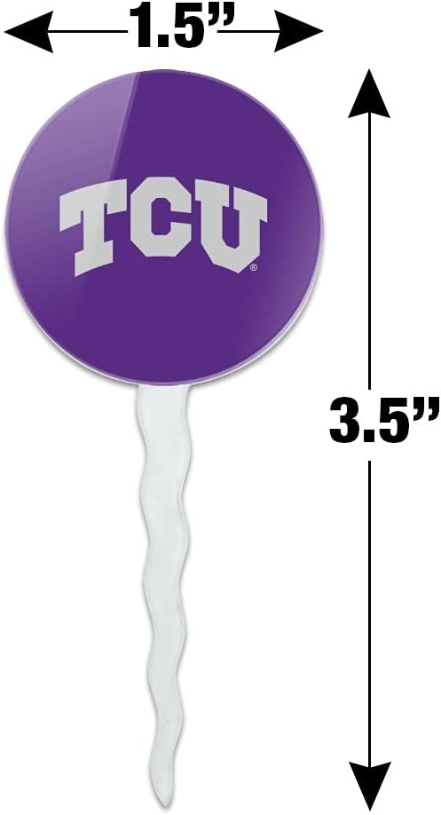 TCU Primary Logo Cupcake Picks Toppers Decoration Set of 6