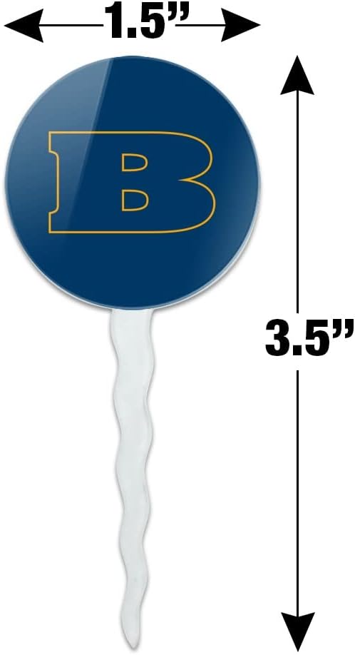 Beloit College Primary Logo Cupcake Picks Toppers Decoration Set of 6