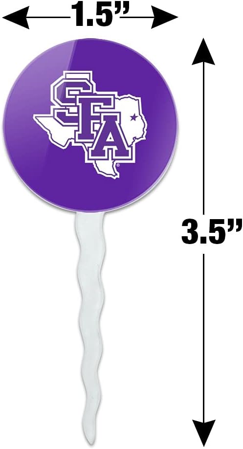 Stephen F. Austin State University Primary Logo Cupcake Picks Toppers Decoration Set of 6