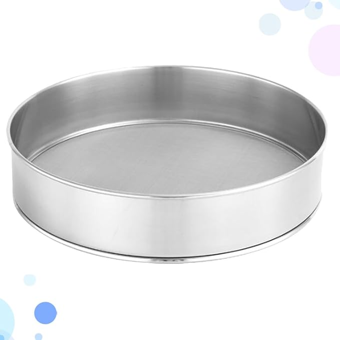 PRETYZOOM Stainless Steel Flour Sifter 11.8 Inch Fine Mesh Sieve for Baking Bread Flour and Pastry Kitchen Tool