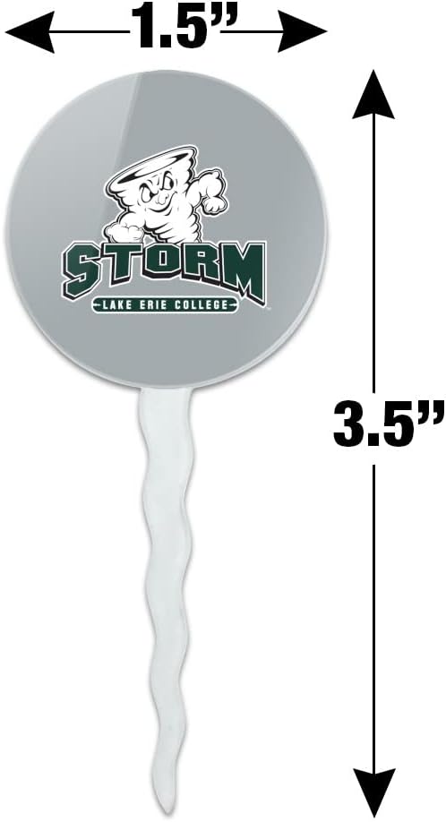 Lake Erie College Primary Logo Cupcake Picks Toppers Decoration Set of 6