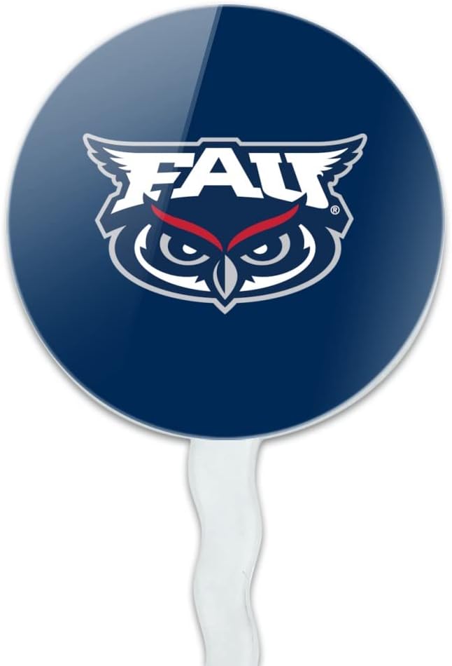 GRAPHICS & MORE Florida Atlantic University Primary Cupcake Picks Toppers Decoration Set of 6