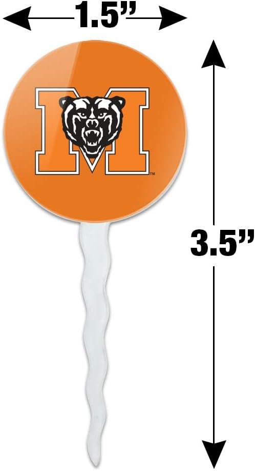 Mercer University Primary Logo Cupcake Picks Toppers Decoration Set of 6