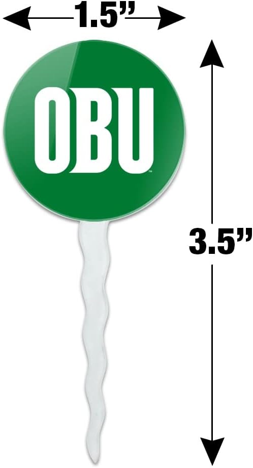 Oklahoma Baptist University Primary Logo Cupcake Picks Toppers Decoration Set of 6