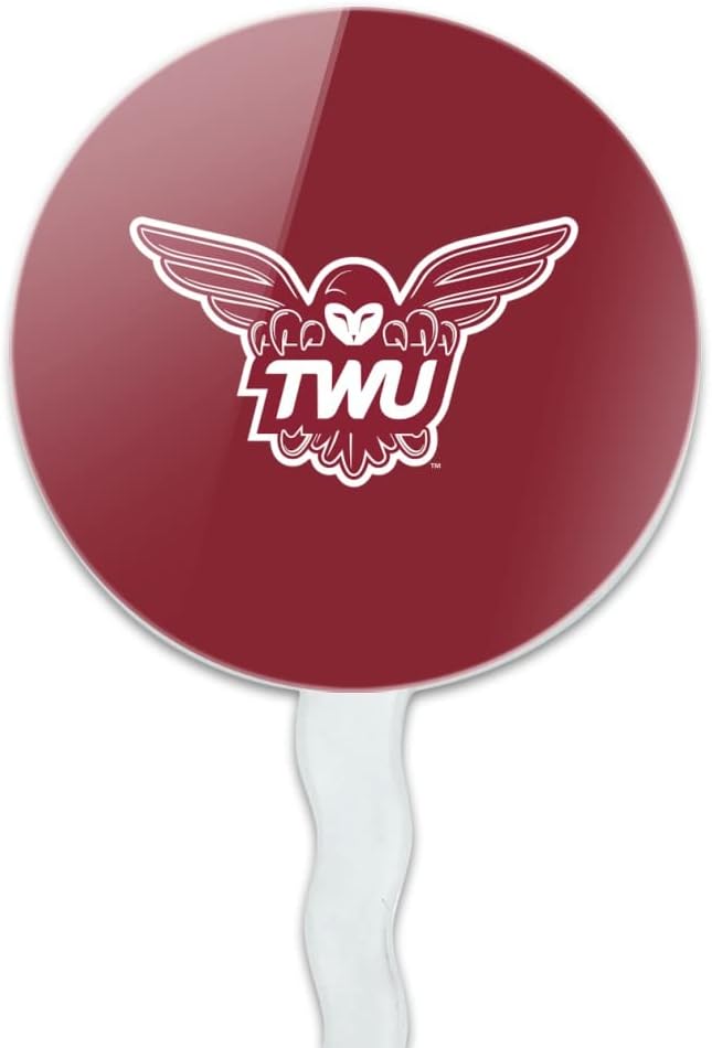 Texas Woman's Unviversity Primary Logo Cupcake Picks Toppers Decoration Set of 6