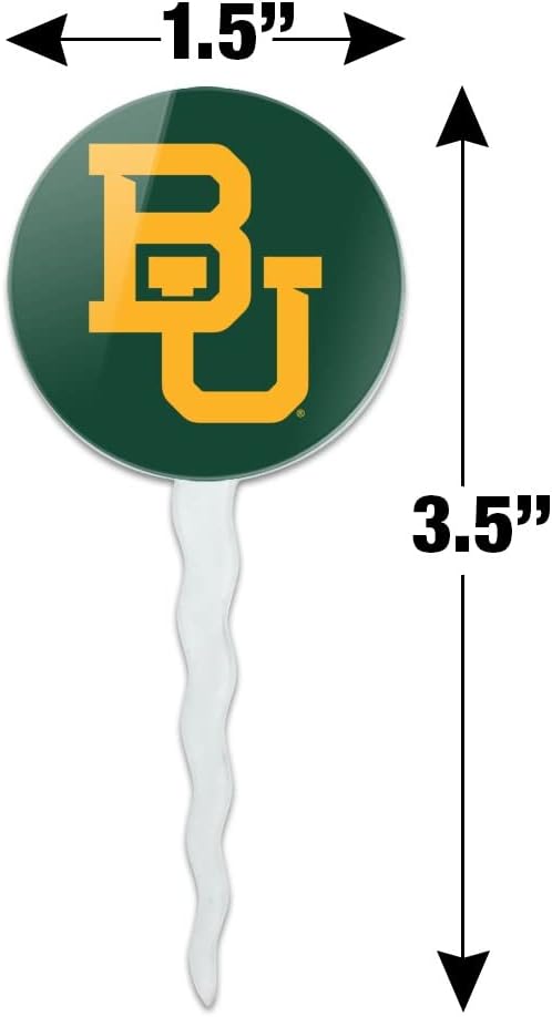 Baylor University Primary Logo Cupcake Picks Toppers Decoration Set of 6