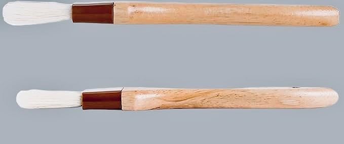 AME D’ESSENCE (Set of 2) Pastry Brushes – 1-Inch & 1½-Inch Nylon Bristle Basting Brushes with Lacquered Hardwood Handles for Baking, BBQ, and Marinades