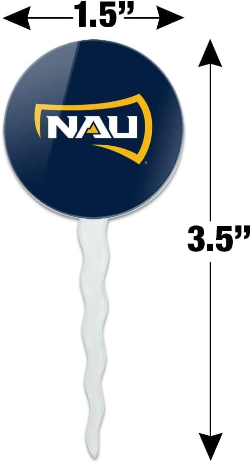 Northern Arizona University Primary Logo Cupcake Picks Toppers Decoration Set of 6