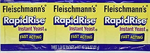 4 pack Fleischmann's Rapid Rise Instant Yeast Fast Acting 0.25 Ounce, 3 Count (Pack of 2) …