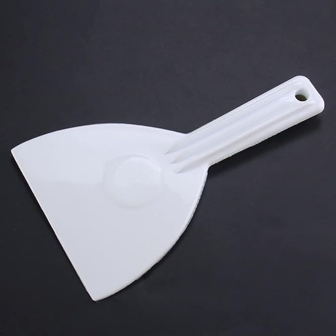 Plastic Dough Scraper Cutters, 2 Pcs, White, Bread Chopper Separator, Flour Scraper, Cake Smoother, Kitchen Cutting Tool with Handle
