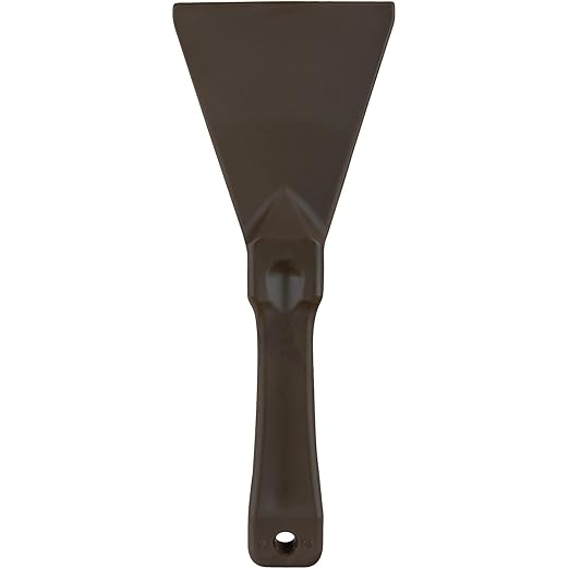 SPARTA Polypropylene Scraper Tool Food Safe Scraper for Removing Caked-On Residue in Commercial Kitchens, Plastic, 7.82 x 3 Inches, Brown