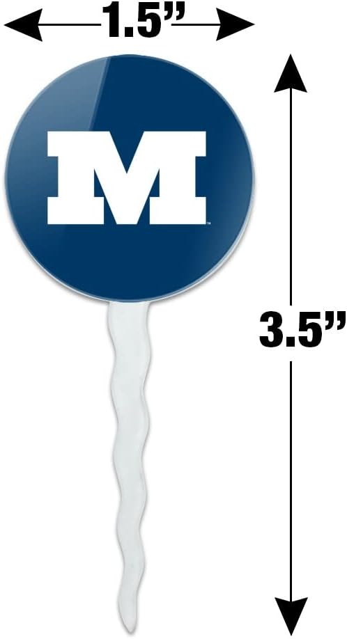 Millikin University Primary Logo Cupcake Picks Toppers Decoration Set of 6