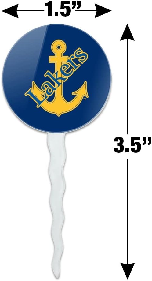 Lake Superior State University Primary Cupcake Picks Toppers Decoration Set of 6