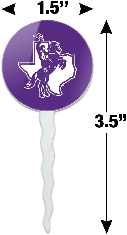 GRAPHICS & MORE Tarleton State University Primary Logo Cupcake Picks Toppers Decoration Set of 6