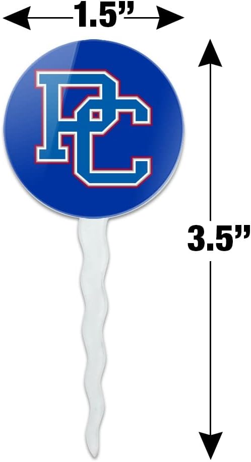 Presbyterian College Primary Logo Cupcake Picks Toppers Decoration Set of 6