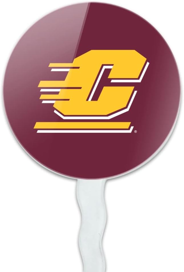 Central Michigan University Logo Cupcake Picks Toppers Decoration Set of 6