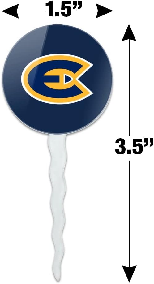 University of Wisconsin-Eau Claire Primary Logo Cupcake Picks Toppers Decoration Set of 6
