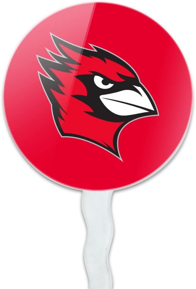 Wesleyan University Primary Logo Cupcake Picks Toppers Decoration Set of 6
