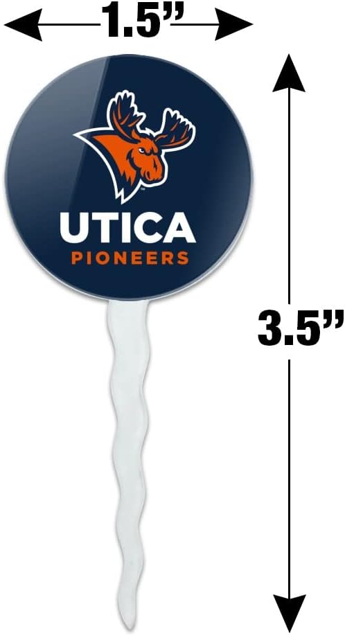 Utica University Primary Logo Cupcake Picks Toppers Decoration Set of 6