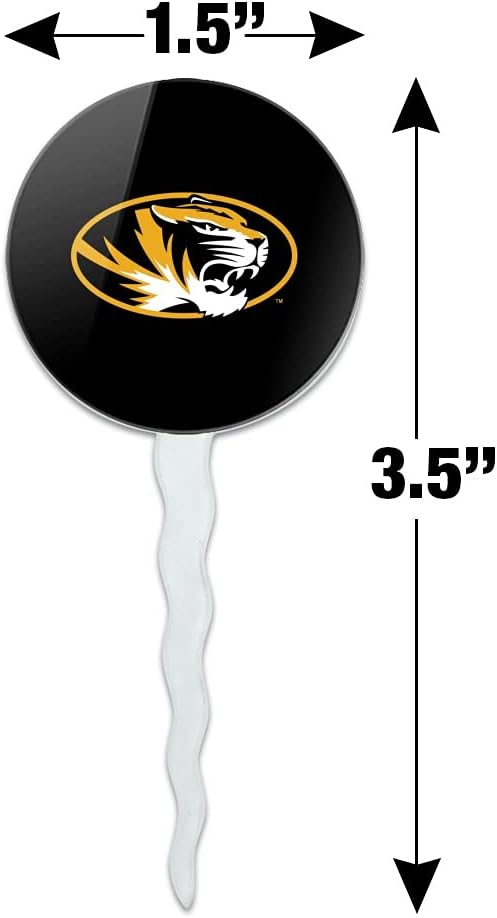 University of Missouri Primary Logo Cupcake Picks Toppers Decoration Set of 6