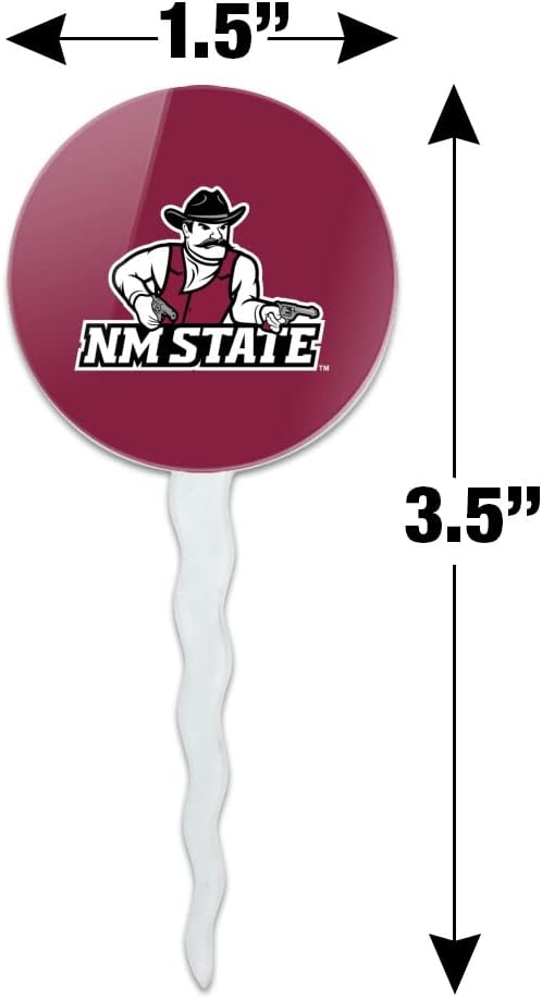 New Mexico State Primary Logo Cupcake Picks Toppers Decoration Set of 6