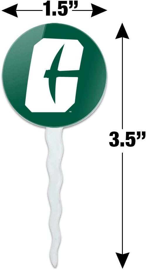 UNC Charlotte Primary Logo Cupcake Picks Toppers Decoration Set of 6