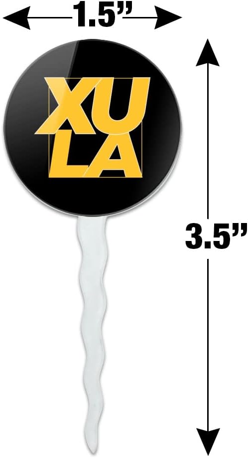 Xavier University of Louisiana Primary Logo Cupcake Picks Toppers Decoration Set of 6
