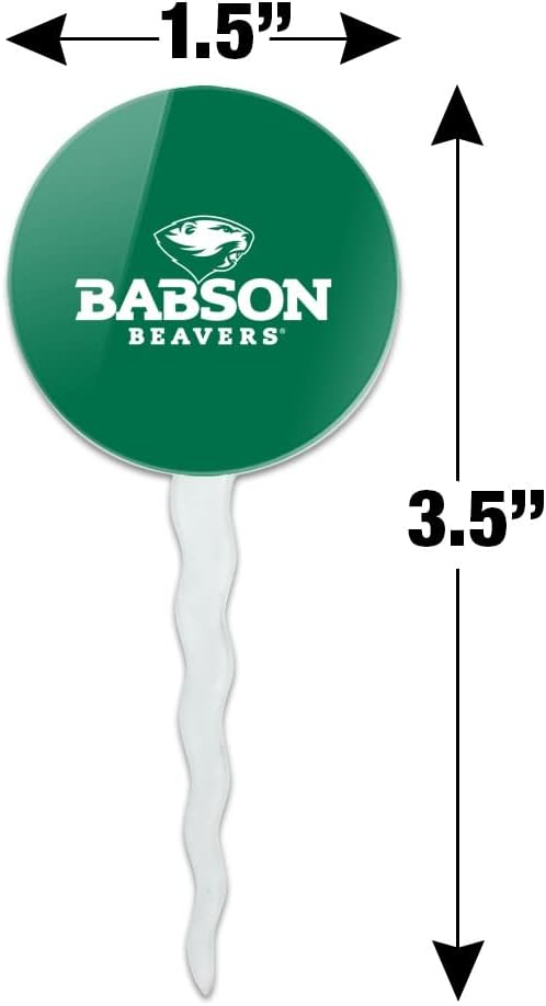 Babson College Primary Logo Cupcake Picks Toppers Decoration Set of 6