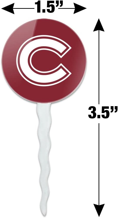 Colgate University Primary Logo Cupcake Picks Toppers Decoration Set of 6