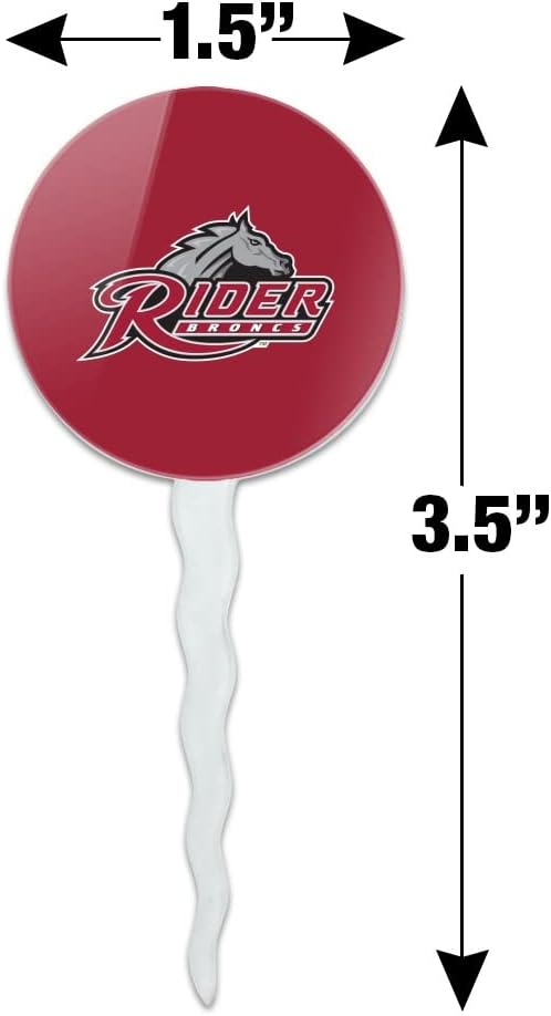 Rider University Primary Logo Cupcake Picks Toppers Decoration Set of 6