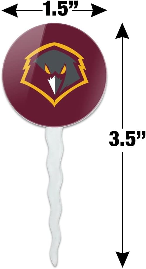 University of Charleston Primary Logo Cupcake Picks Toppers Decoration Set of 6
