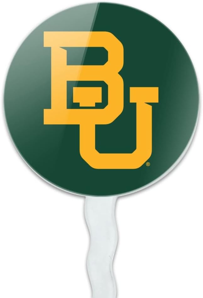 Baylor University Primary Logo Cupcake Picks Toppers Decoration Set of 6