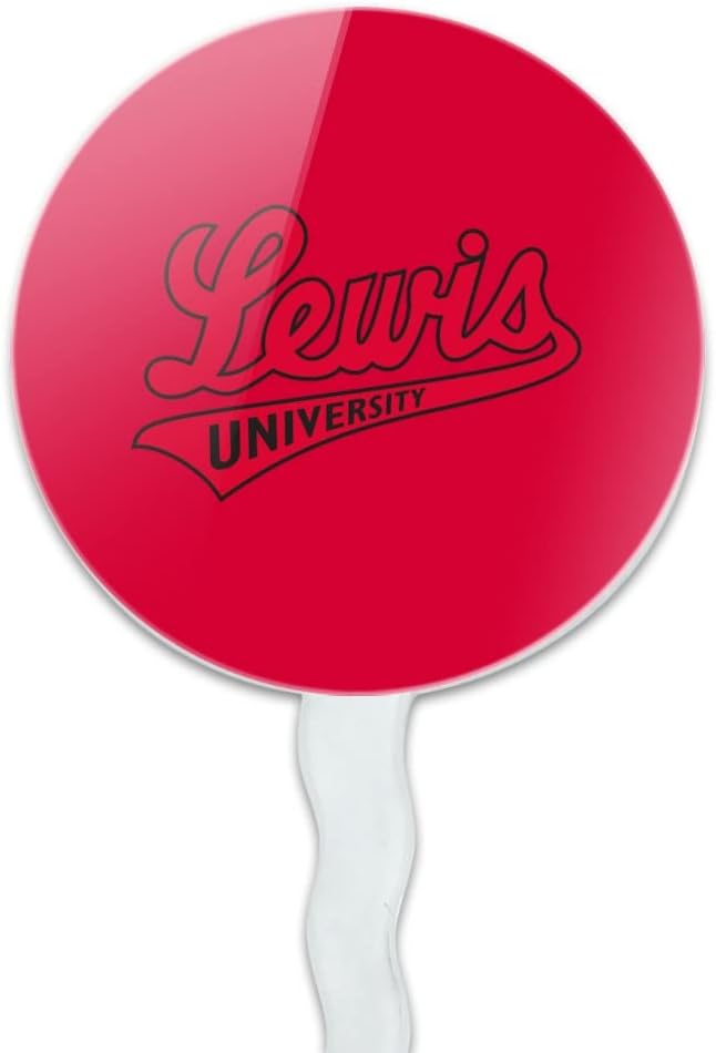 Lewis University Primary Logo Cupcake Picks Toppers Decoration Set of 6