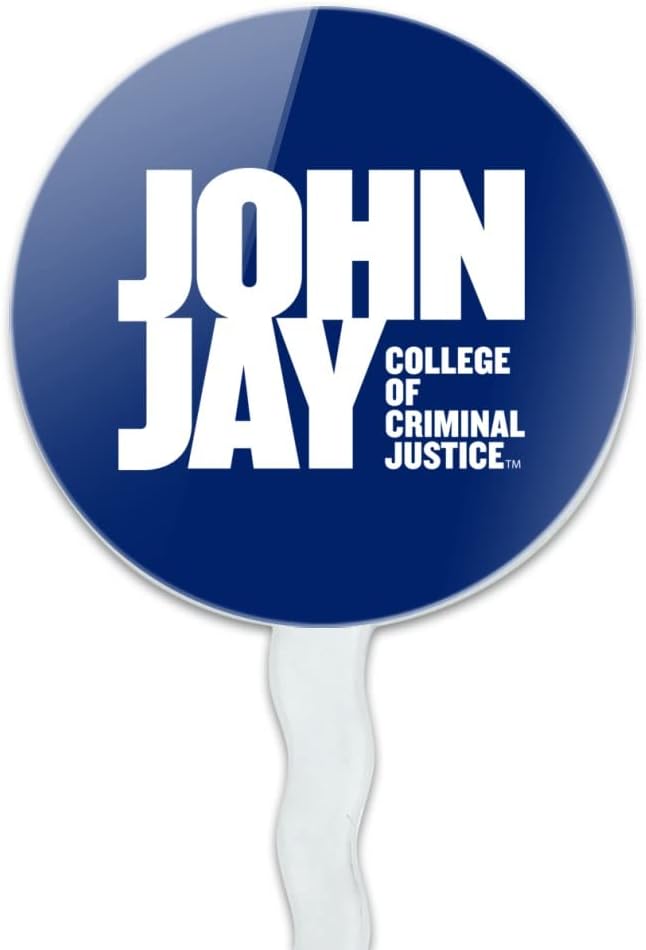 John Jay College of Criminal Justice Primary Logo Cupcake Picks Toppers Decoration Set of 6