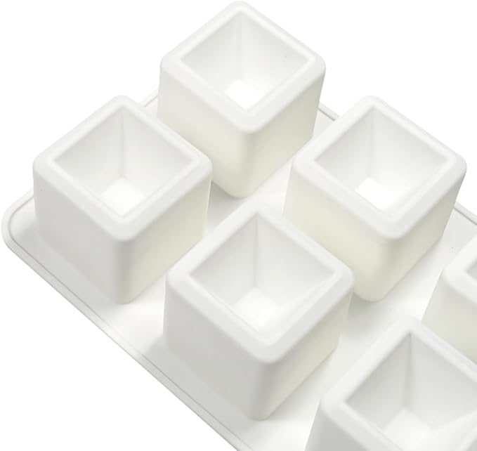 mostsom Silicone Mold Mousse Molds 3D Concave Square Shape Silicone Mould 3D Brownie Pudding Mousse Chocolate Dessert DIY Baking Cake Decoration Tool (F_ Concave Square)