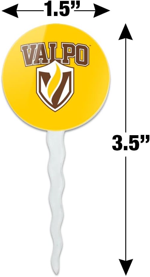 Valparaiso University Primary Logo Cupcake Picks Toppers Decoration Set of 6