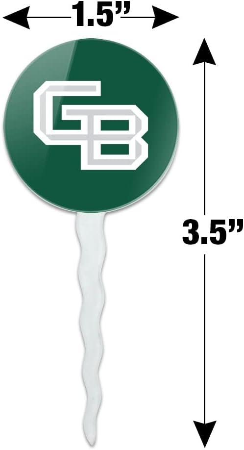 University of Wisconsin - Green Bay Primary Logo Cupcake Picks Toppers Decoration Set of 6