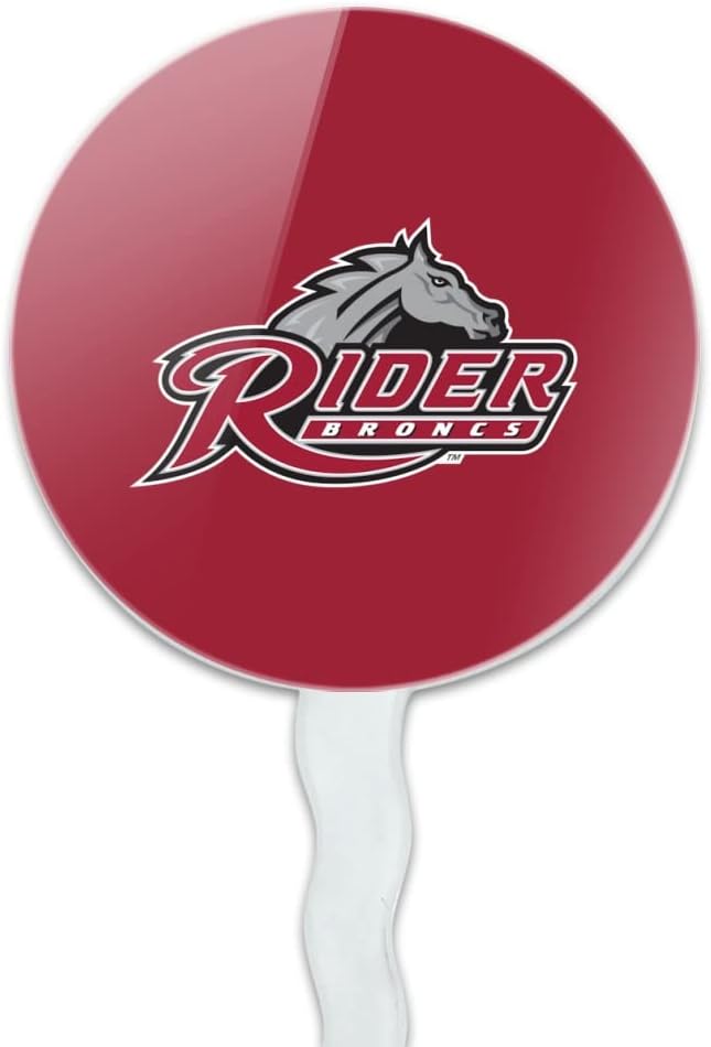 Rider University Primary Logo Cupcake Picks Toppers Decoration Set of 6