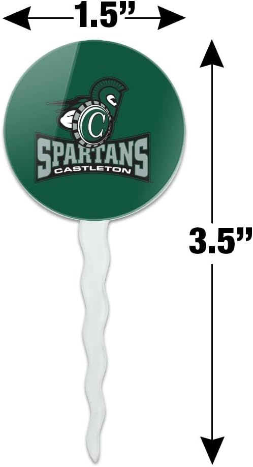 Castleton University Primary Logo Cupcake Picks Toppers Decoration Set of 6