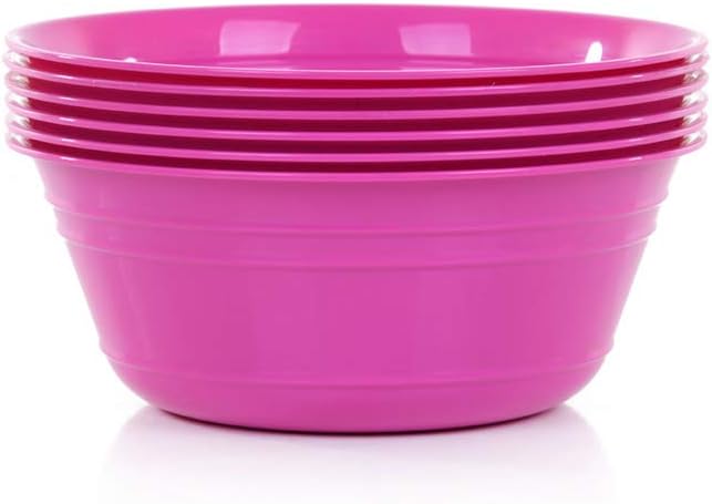 Mintra Home Snack Bowls (Small 6pk (600ml), Fuchsia)