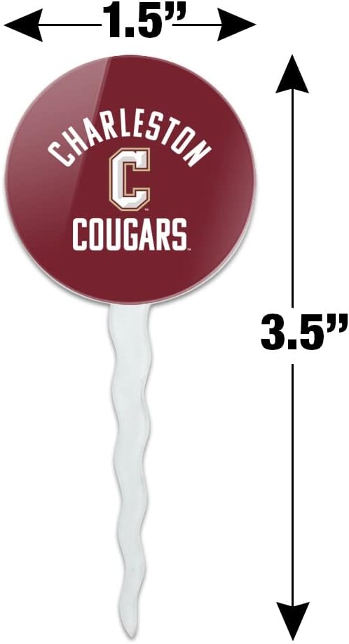 GRAPHICS & MORE College of Charleston Official Logo Cupcake Picks Toppers Decoration Set of 6