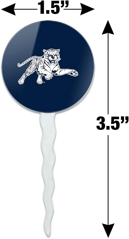 Jackson State University Primary Logo Cupcake Picks Toppers Decoration Set of 6