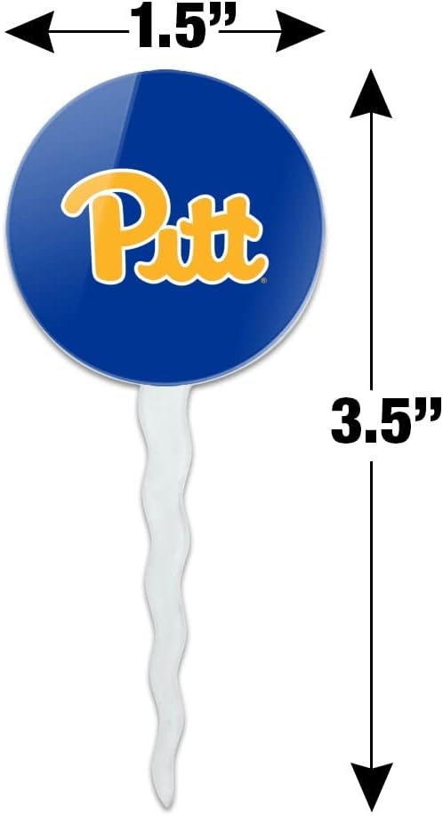 University of Pittsburgh Primary Logo Cupcake Picks Toppers Decoration Set of 6
