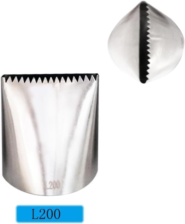 Cake Decorating Icing Tips Set, Crumb Coat Piping Tips, Professional Decorating Tools (Large#200)