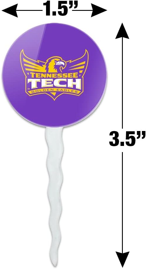 Tennessee Technological University Primary Logo Cupcake Picks Toppers Decoration Set of 6