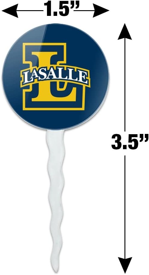 La Salle University Primary Logo Cupcake Picks Toppers Decoration Set of 6