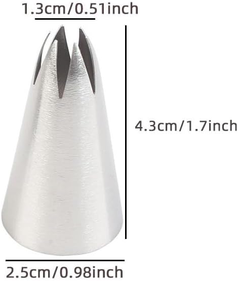 8Pcs Flower Piping Tips Set Stainless Steel Baking Tools Cookies, Cupcakes Rose & Wedding Cake Decorating Icing & Frosting Pastry Nozzles Yiont